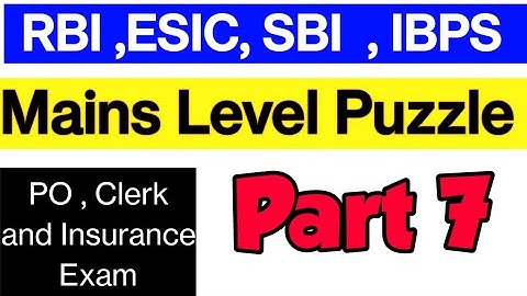 Mains level puzzle Part 7 | RBI Assistant | Reasoning | Current Affairs Funda #caf #reasoning