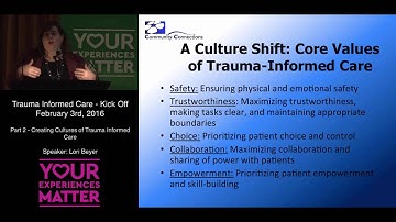 Creating Cultures of Trauma Informed Care