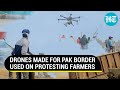 Farmer march firstever use of tear gas drones on protestors by haryana bsf special unit deployed