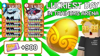 LUCKIEST DAY IN TRAINERS ARENA || BLOCKMAN GO