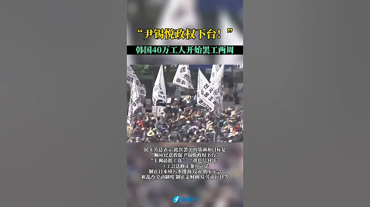 “尹锡悦政权下台！” 韩国40万工人开始罢工两周。#东南卫视 #最热门 - 天天要闻