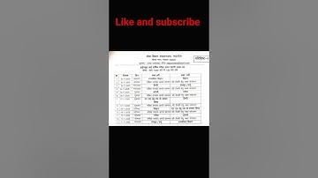 mp board 10th/12th half yearly time table