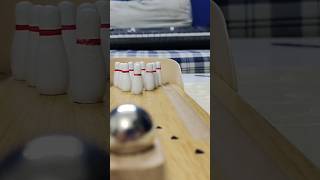 Wooden mini Desktop bowling game #bowling #minigame #unboxing #asmr #review #shorts #asmrunboxing