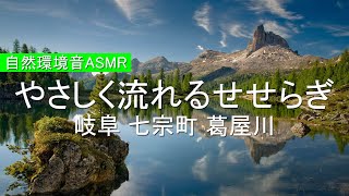 映像 + 自然環境音 ASMR 森の中をやさしく流れるせせらぎ　七宗町 葛屋川 | 神経を落ち着かせる音楽 ? 心臓と血管をリラックスさせる音楽療法