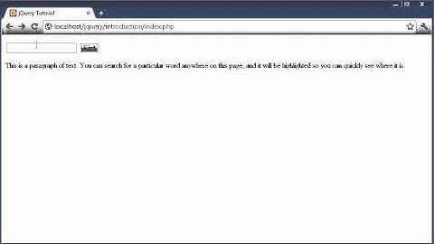 jQuery Tutorial - 121 - Highlight search plugin