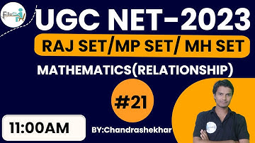 11:00 AM- UGC NET/MP-SET/Raj-SET 2023 | #13 Math Class|  UGC NET Class 2023 | Raj SET Exam 2023 #21