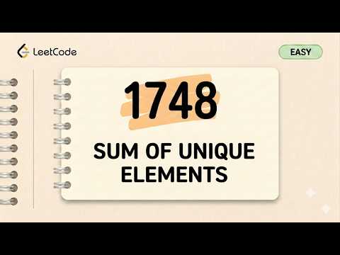 1748. Sum of Unique Elements | Leetcode