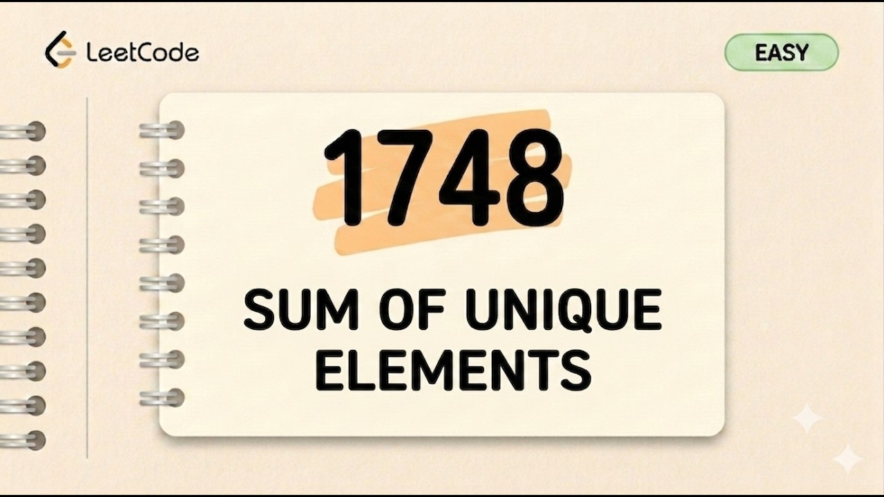 1748. Sum of Unique Elements | Leetcode - YouTube
