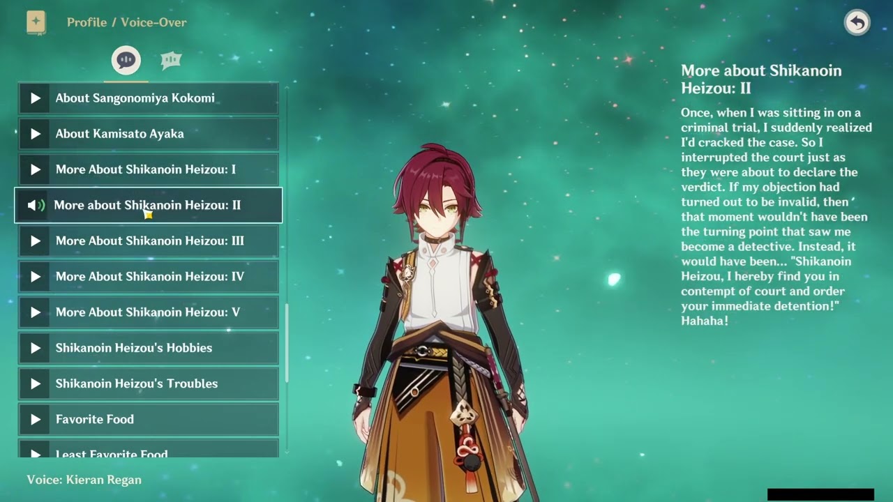 HEIZOU ALL VOICE LINES (ENGLISH) YouTube