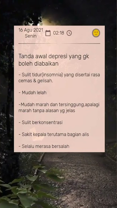 Tanda Awal Depresi Yang Tidak Boleh Diabaikan | Story WA #shorts