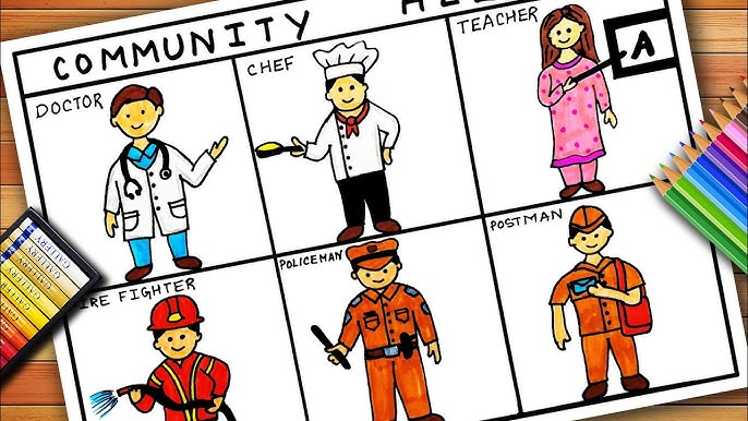 Easy Community Helpers Drawing | Community Helpers Drawing With Colours and Name | Doctor Drawing - YouTube easy-community-helpers-drawing-community-helpers-drawing-with-colours-and-name-doctor-drawing-youtube