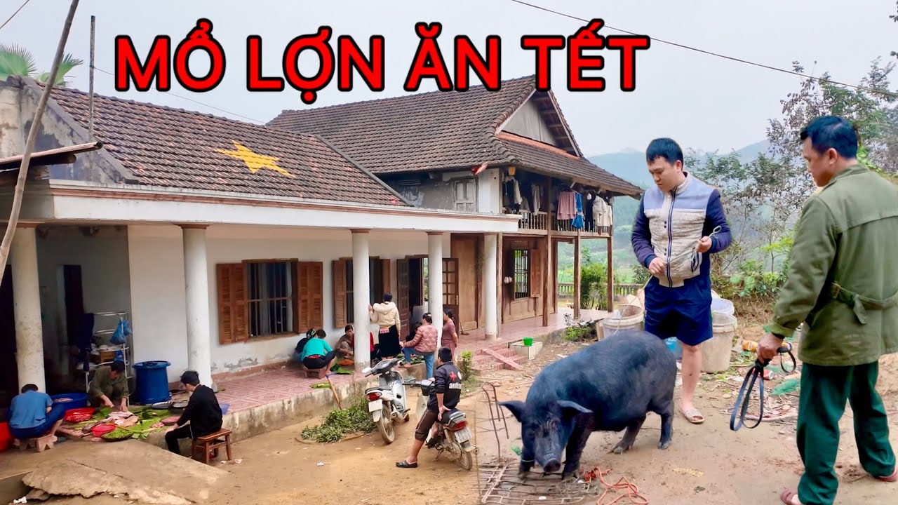 Ăn Tết Sớm Nhất Bản! Nhà A Đô M.ổ Con Lợn To, Làm 10 Mâm Cơm Anh Em Ngồi Kín Nhà 