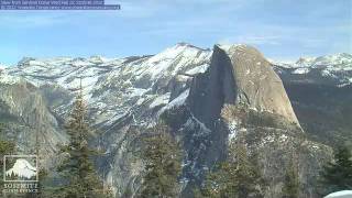 Half Dome Time-lapse from Glacier Pt: February 22, 2012