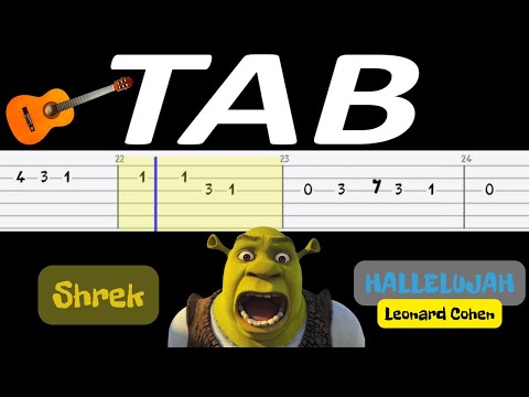 🎸 Hallelujah (L. Cohen, SHREK) - melodia TAB (gitara) 🎵 TABY I NUTY W OPISIE 🎼