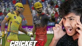 UNEXPECTED TWIST & EPIC RUNCHASE ( CSK VS RCB ) | CRICKET 24 GAMEPLAY