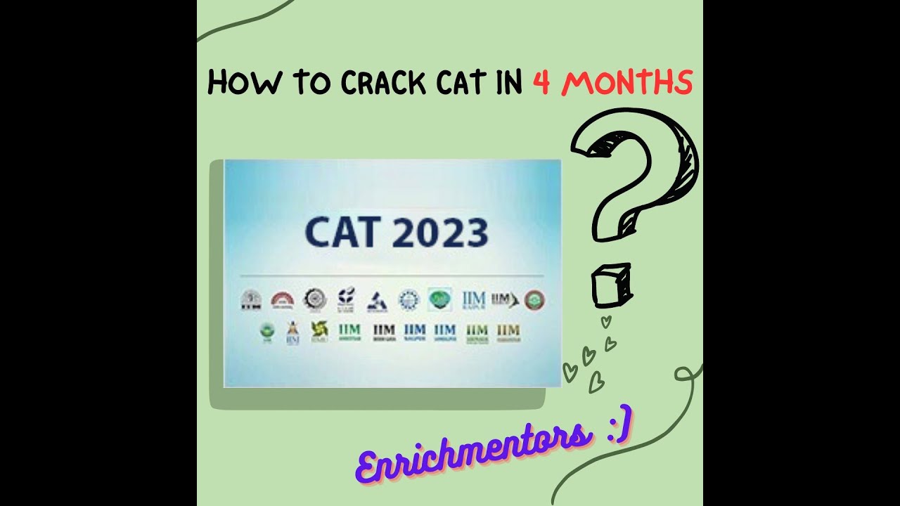 How to crack CAT in 4 months I Master Plan I Strategy - YouTube