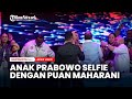 Momen Istri Capres Cawapres dan Anak Prabowo Subianto Selfie dengan Puan Maharani