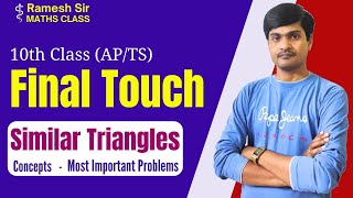 Revision for 10th Class Public Exam AP/TS I Similar Triangles I Most Important Concepts & Problems