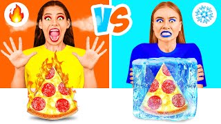 Hot vs Cold Food Challenge | Funny Situations by BaRaDa Challenge