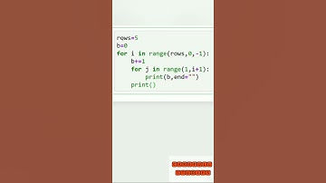 Inverse right triangle pattern program||#python#coding#shorts