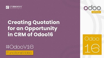 Creating Quotation For An Opportunity In CRM Of Odoo 16 | How to Create Quotation in Odoo 16 CRM