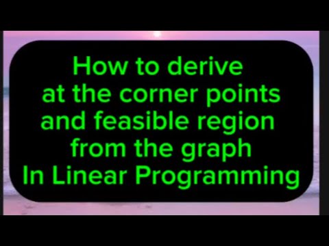 How to plot the corner points and feasible region in Linear programming ...