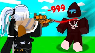 I made the HEADHUNTER ONE SHOT everyone in Roblox Bedwars..