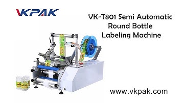VK-T801 Semi Automatic Wine Bottle Labeler