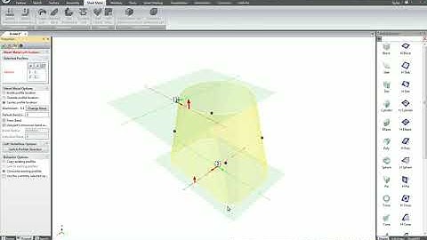 IronCAD Sheet Metal Loft Bend Support Individual Bend Settings | My Triball