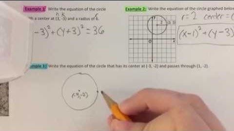 10.8 Equations of Circles Part 2