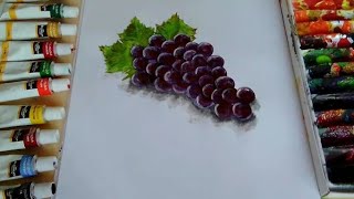 [TUTO] dessiner une grappe de raisin réaliste طريقة رسم عنقود العنب بألوان الأكريليك
