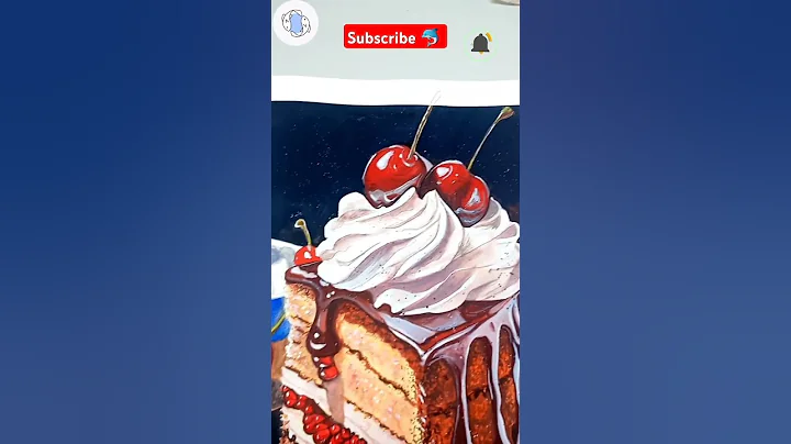 🐬 Cherry Cake #gouache #painting relax and enjoy the process #koiandlilystudio #Cherrycake #cherry