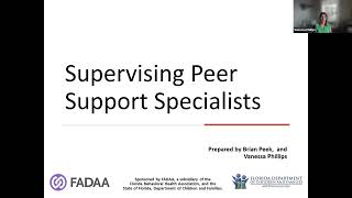 4 24 26 Supervising Peer Support Specialists 4 24 26 1920x1080