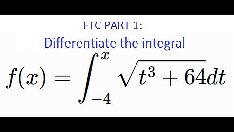 256: 5.4#2: Differentiate the integral (FTC Part 1)