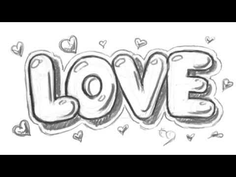 how to draw graffiti letters love