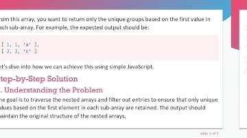 How to Find Unique Values in a JavaScript Array with Nested Arrays