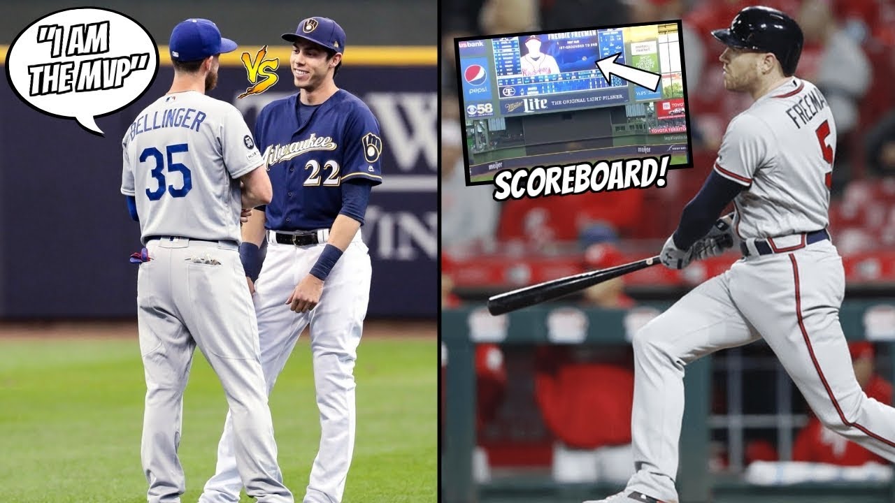 Freddie Freeman HITS SCOREBOARD!? Cody Bellinger Passes Yelich, Travis d'Arnaud (MLB Recap) fuzzy dice
