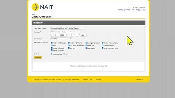 Running reports in NAIT