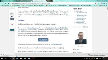 Activación de RealStatistics