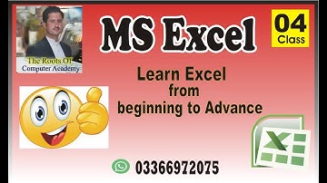 MS Excel 4 class in Pashto By very simple way