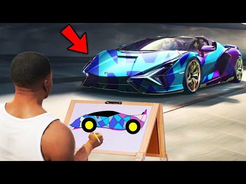 Franklin Uses Magical Painting To Make Biggest Supercar In Gta V ! GTA 5 new