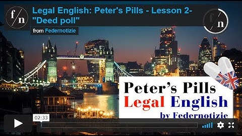 Legal English: Peter