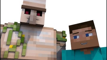 Minecraft Gollems are saving villagers ????