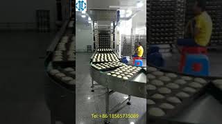 automatic hamburger panning and tray unloading system, pan unloader