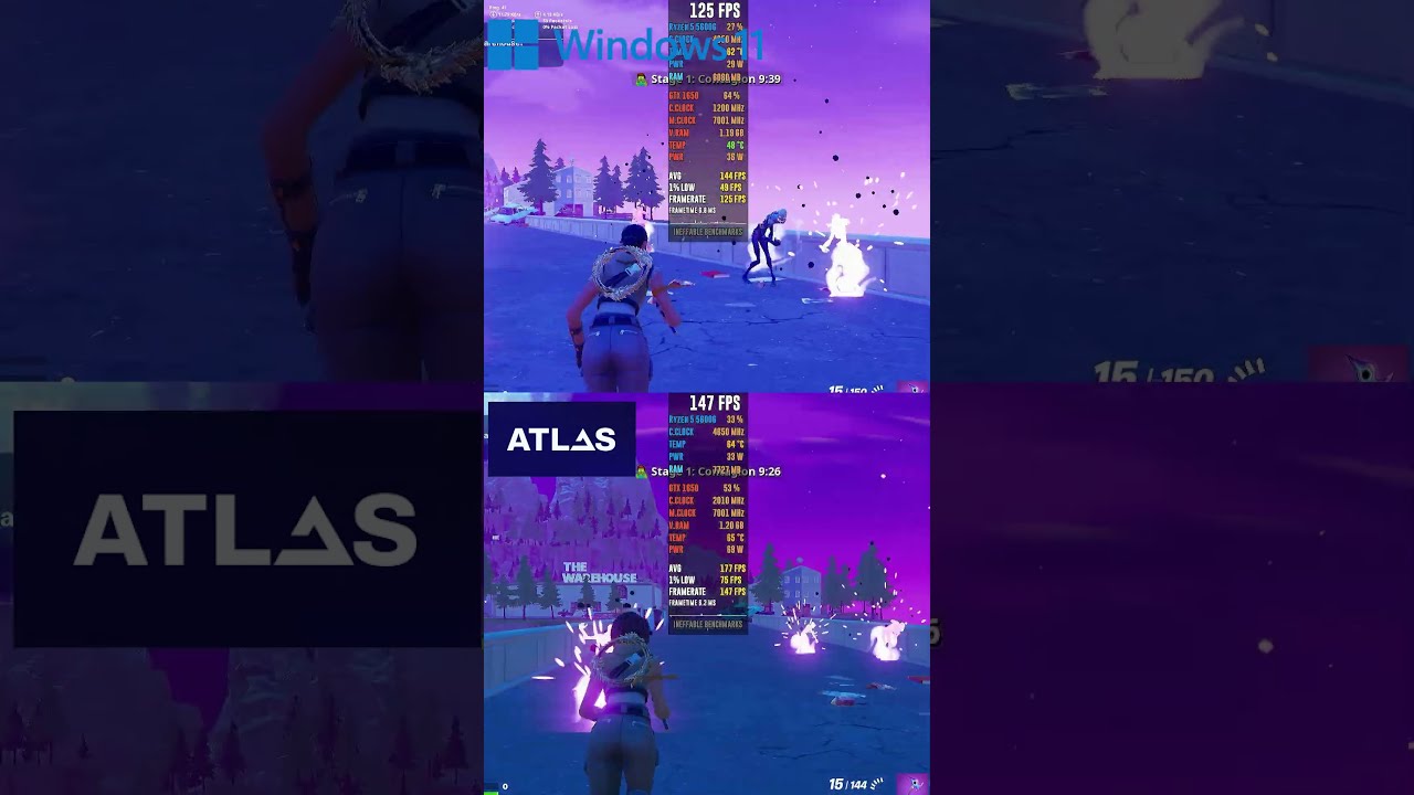 Atlas OS Vs Windows 11 Quick Benchmark Comparison Shorts