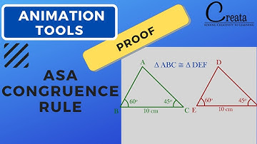 ASA CONGRUENCE RULE & PROOF| CONGRUENT TRIANGLES | GEOMETRY | USING ANIMATION | CREATA CLASSES