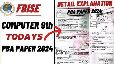 Fbise Computer 9th practical paper Solution 2024- Federal Board Exam