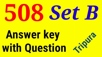 508 Set B Answer Key with Questions l SMDN Tutorial