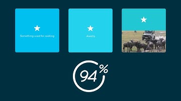 94% Answers | Something used for cooking - Jewelry - Bulls and car picture