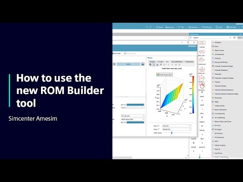 HOW TO Use the new Simcenter Amesim ROM Builder tool | Tutorial #HowToSimcenterSystems